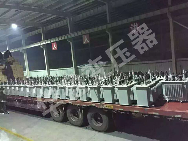 北海非晶合金变压器发货现场